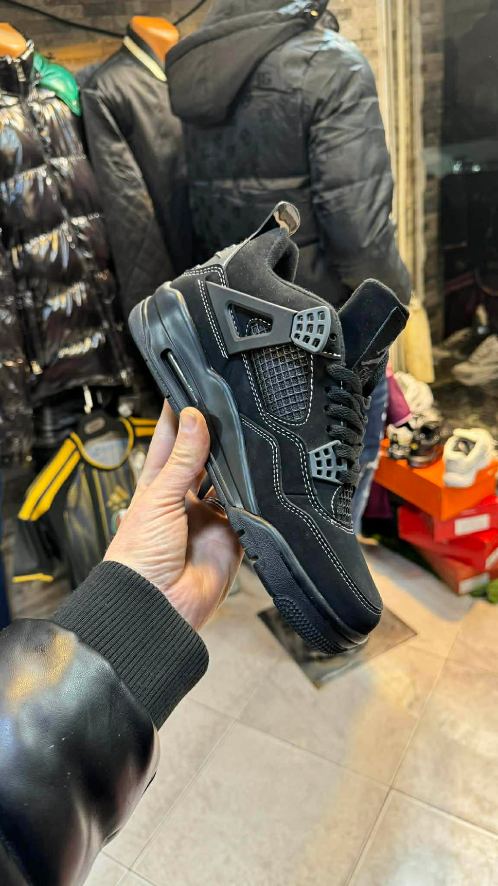 Air Jordan 4 Retro – Black Canvas & Contrast Stitch