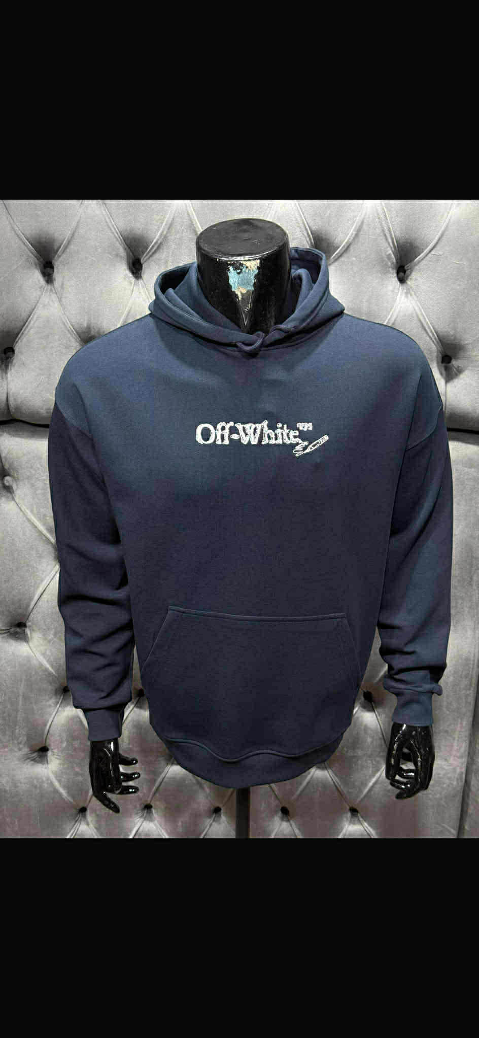 Hoodie Off-White - Signature Arrows - Noir & Broderies