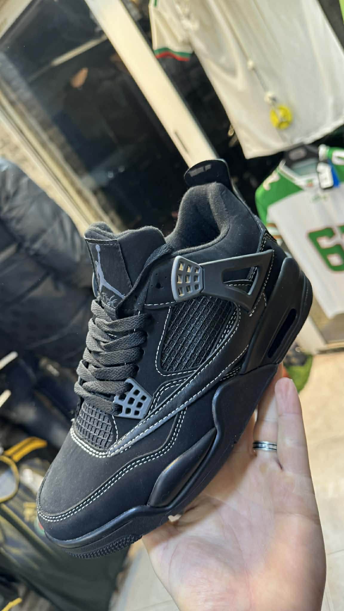 Air Jordan 4 Retro – Black Canvas & Contrast Stitch
