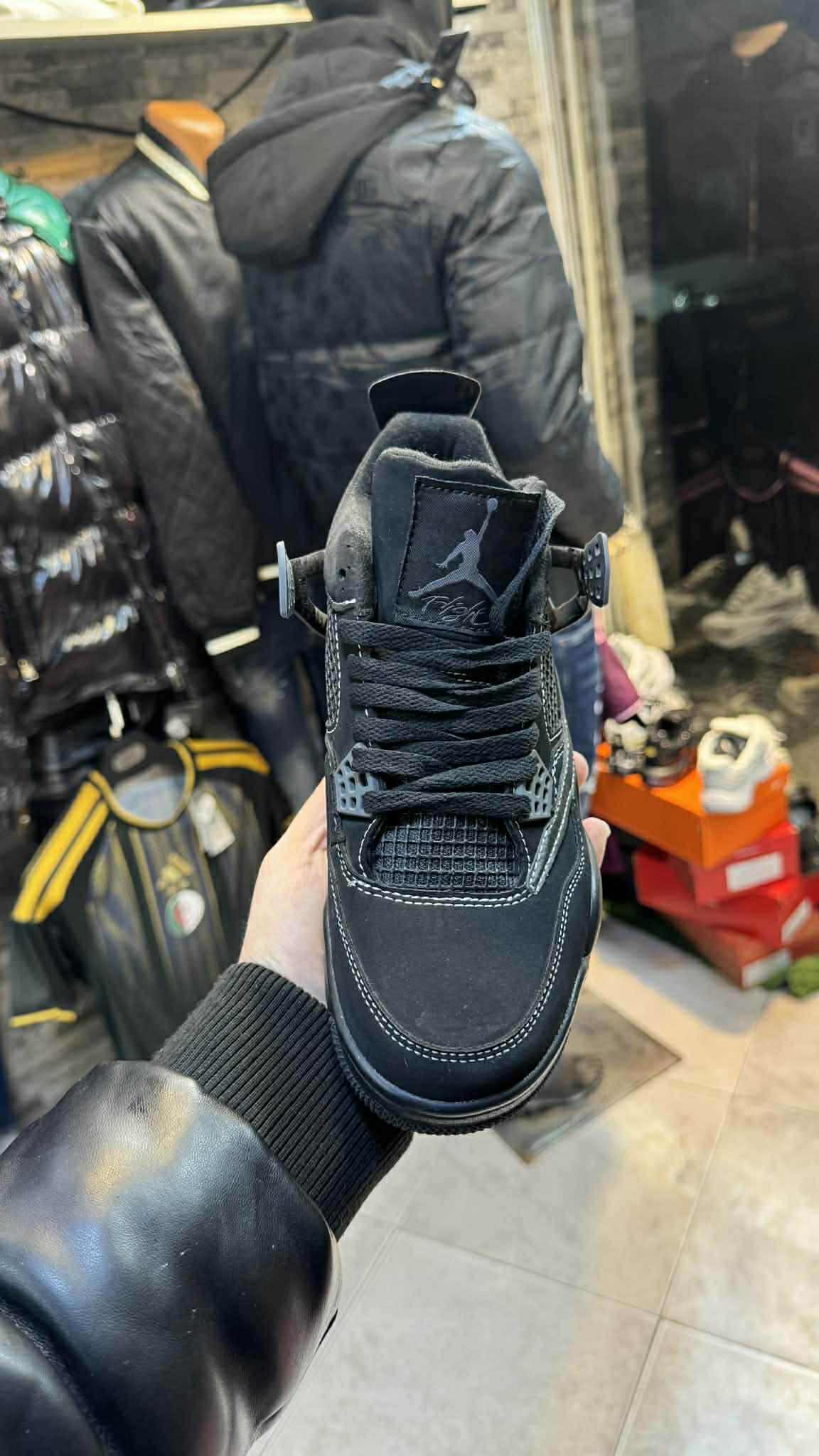 Air Jordan 4 Retro – Black Canvas & Contrast Stitch